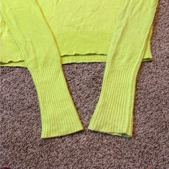 Free People Lime V-Neck Sweater - Picture 7 of 12